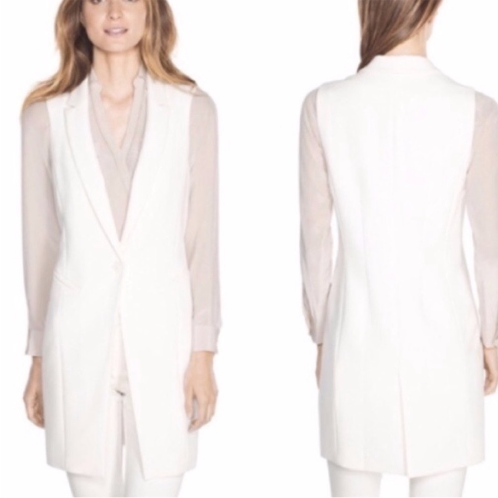 White trench vest